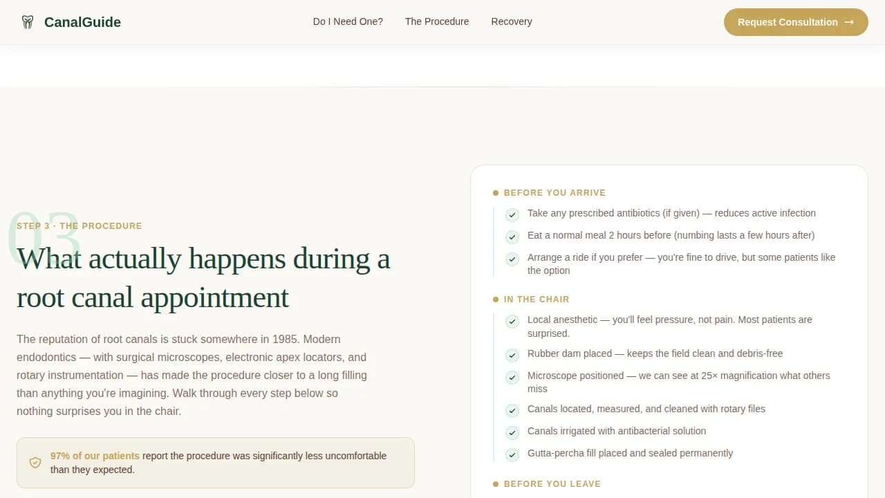 Endodontic — Advanced Root Canal Therapy Landing Page Template