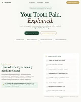 Endodontic — Advanced Root Canal Therapy Landing Page Template