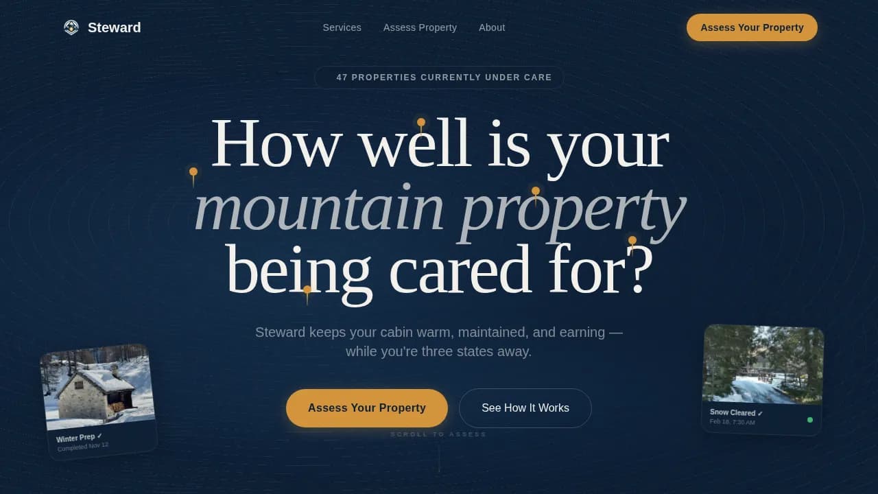 Steward — Premium Estate Management Landing Page Template