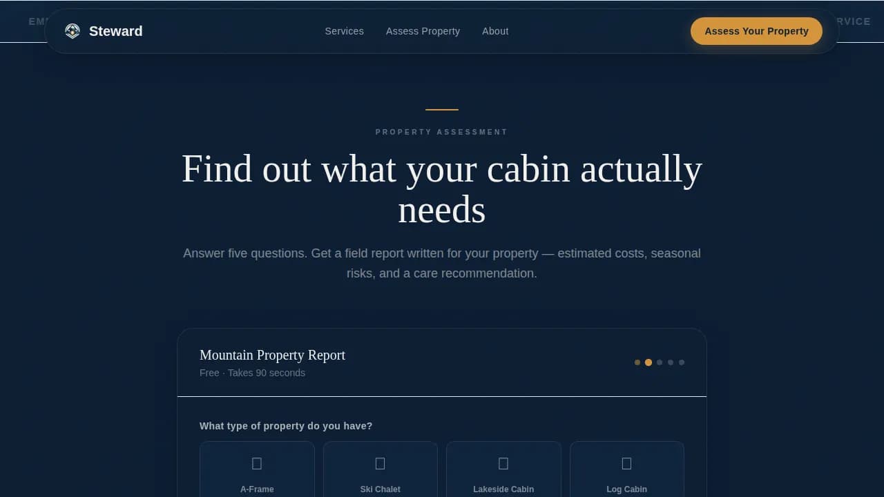 Steward — Premium Estate Management Landing Page Template