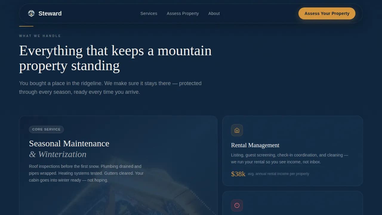 Steward — Premium Estate Management Landing Page Template