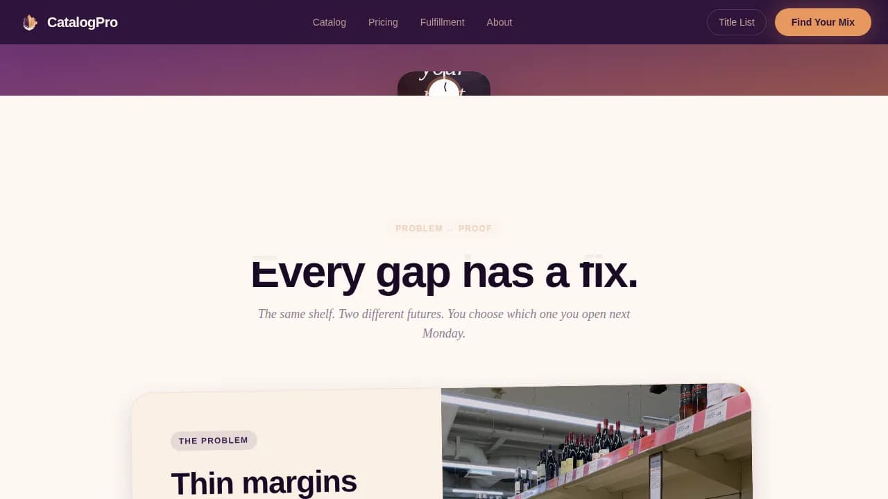 Catalog — Premium Wholesale Media Landing Page Template