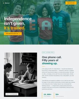 Illuminate — Community Blind Services Landing Page Template