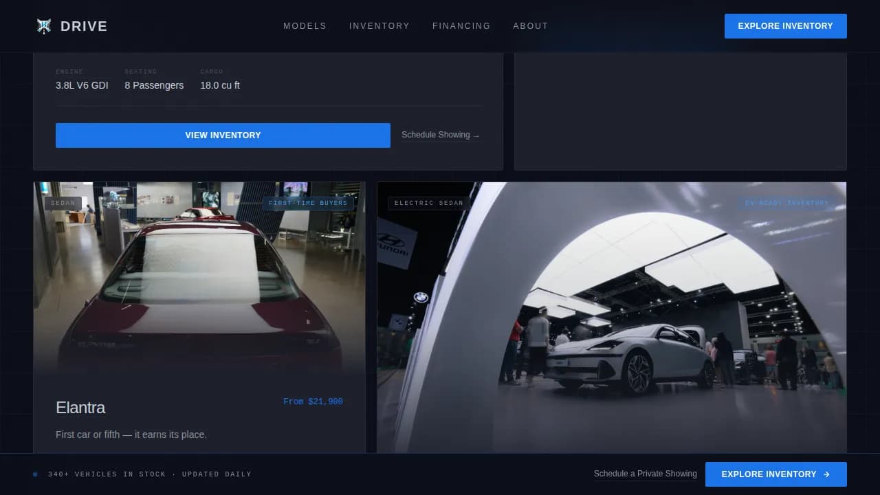 Drive — Certified Hyundai Dealer Landing Page Template