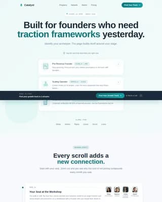 Catalyst — Elite Startup Accelerator Landing Page Template