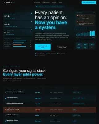 Pulse — Real-Time Health Analytics Landing Page Template