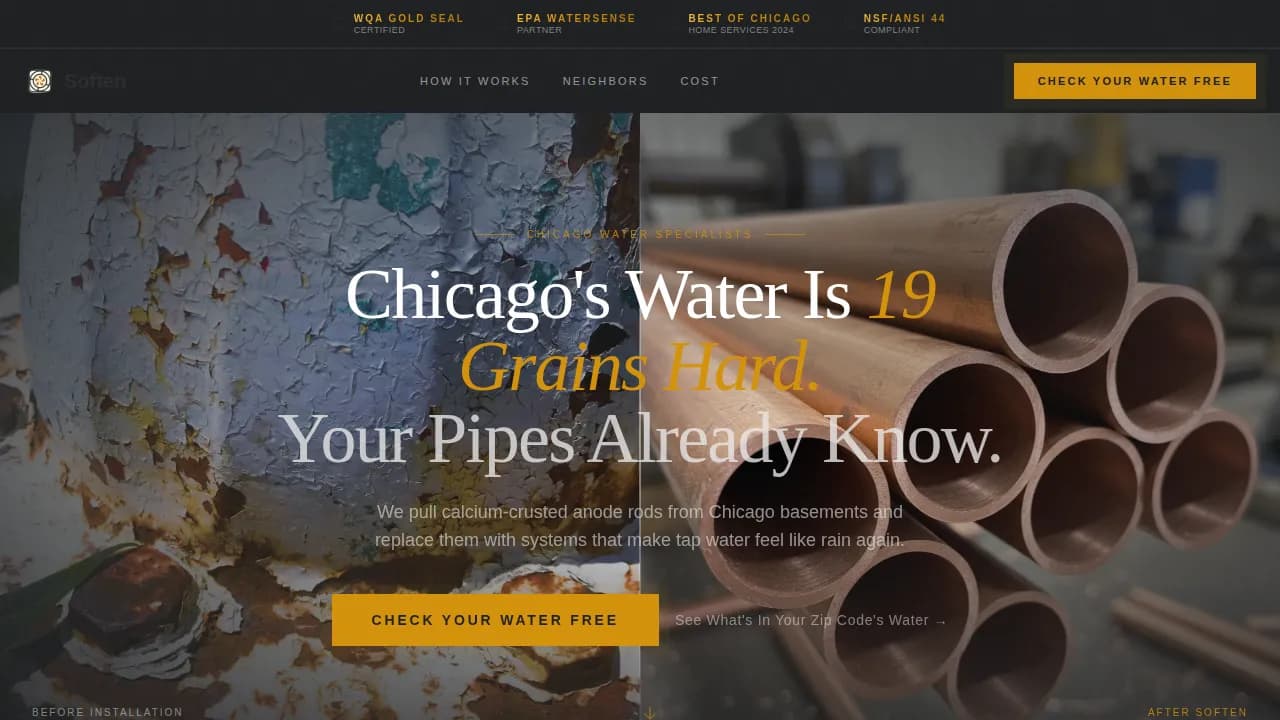 Aqua — Premium Water Softening Landing Page Template