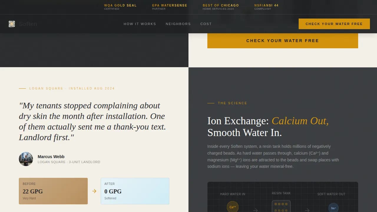 Aqua — Premium Water Softening Landing Page Template