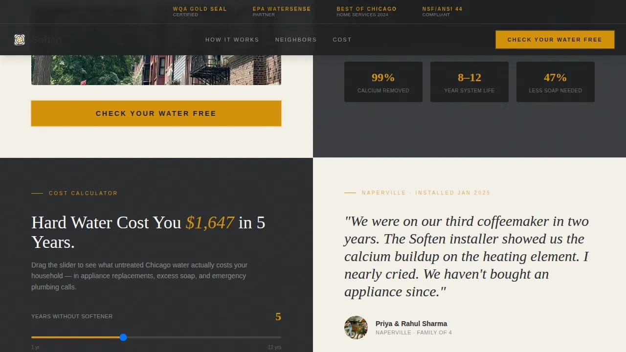 Aqua — Premium Water Softening Landing Page Template