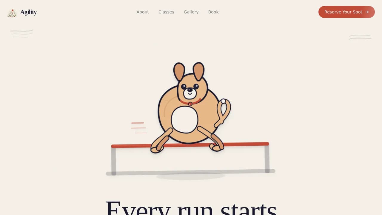 Swift — Advanced Sport Dog Training Landing Page Template