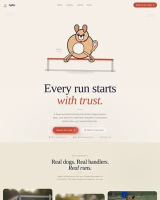 Swift — Advanced Sport Dog Training Landing Page Template