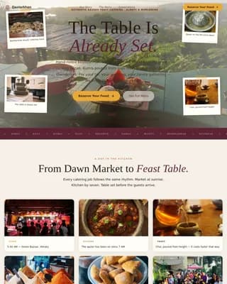 Feast — Authentic Kazakh Catering Landing Page Template