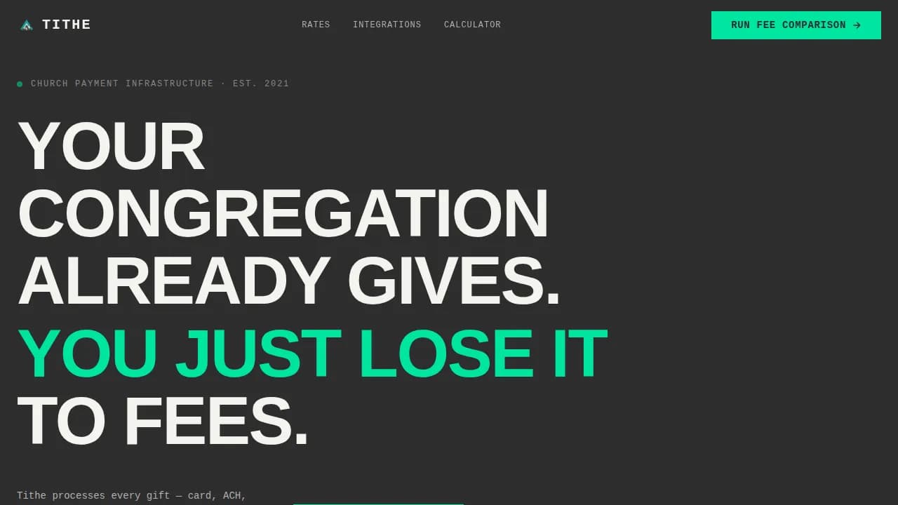Sanctify — Church Giving Platform Landing Page Template