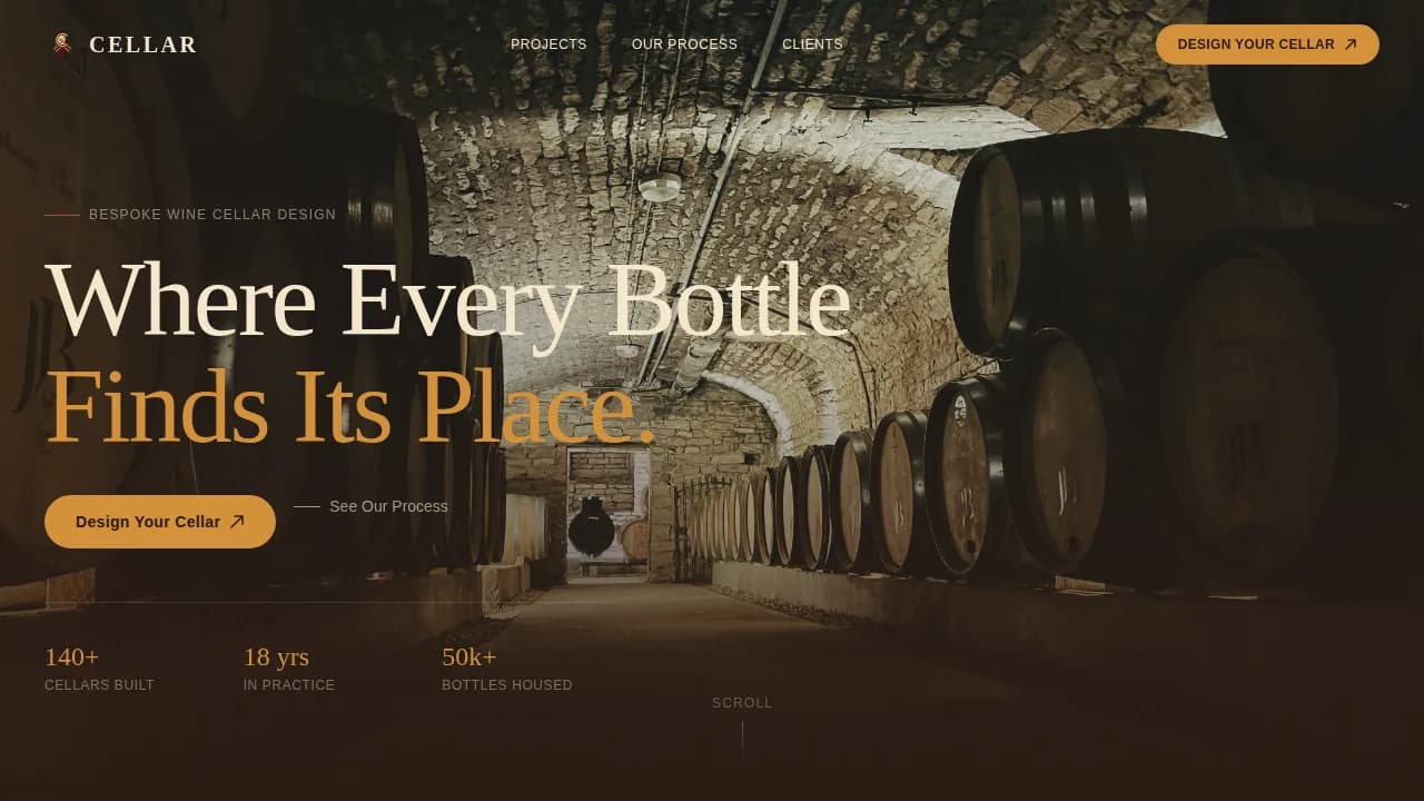 Reserve — Curated Wine Storage Landing Page Template