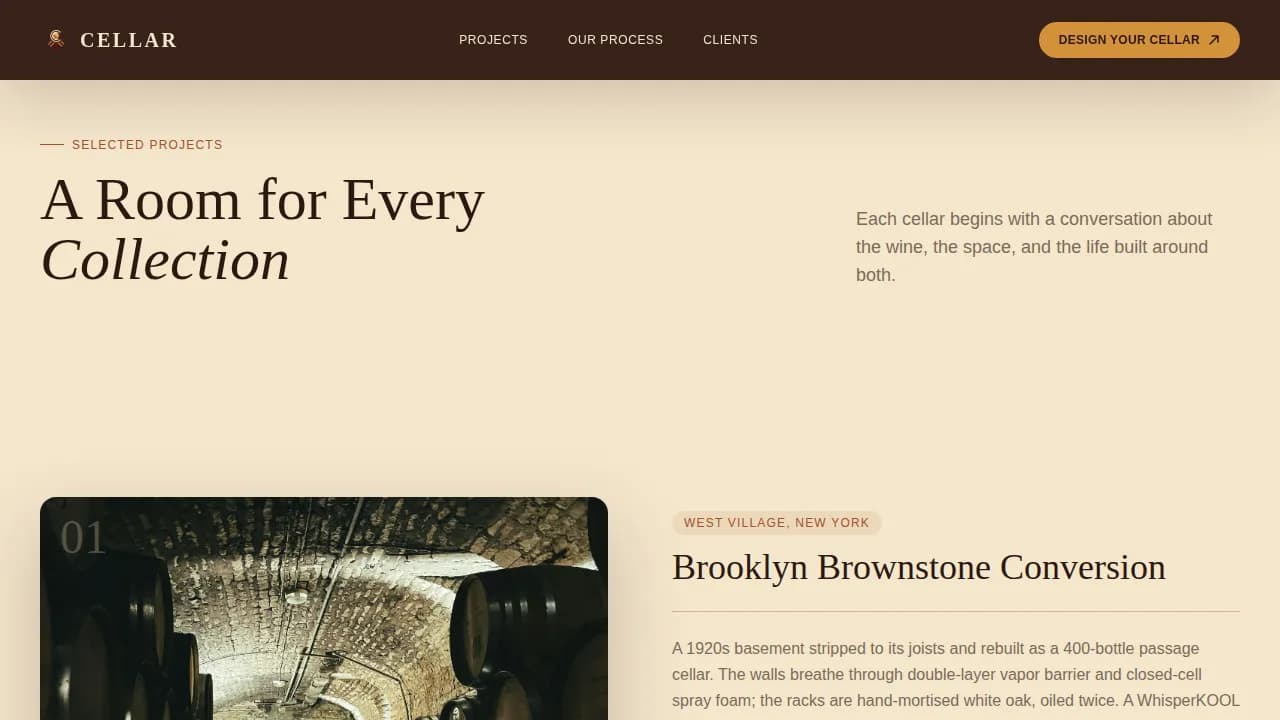 Reserve — Curated Wine Storage Landing Page Template