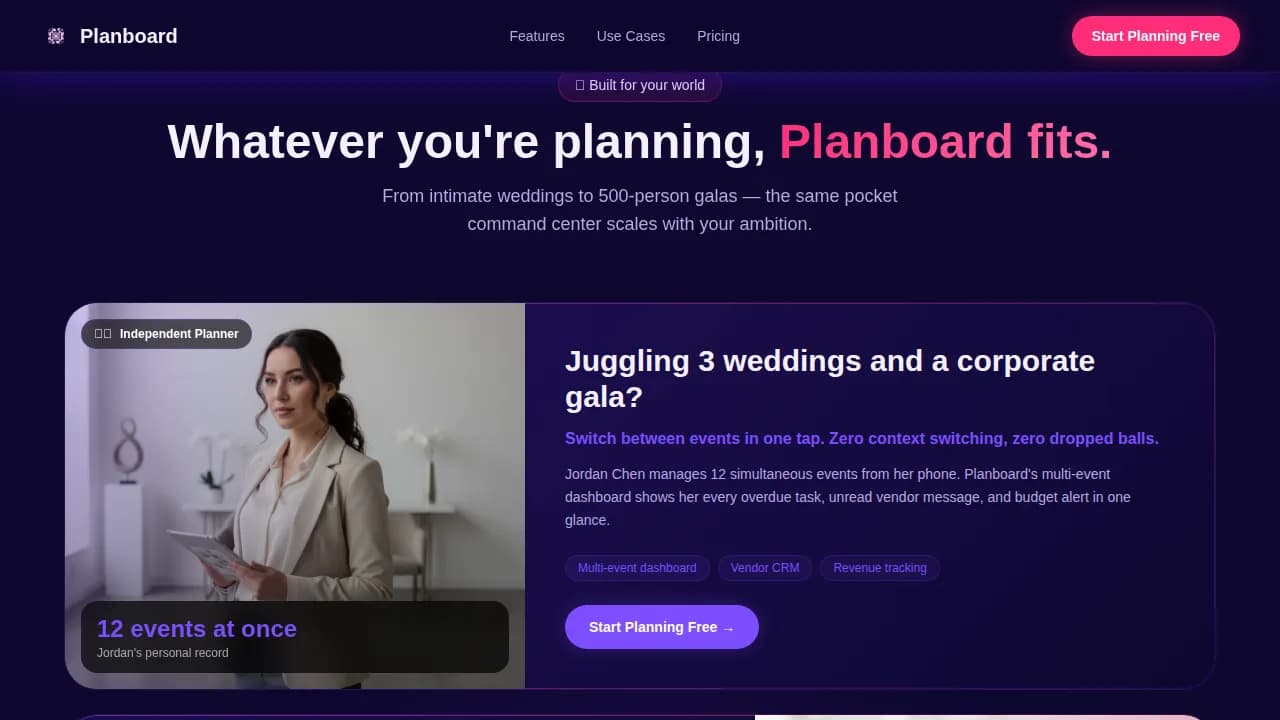 Orchestrate — Agile Event Planning Landing Page Template