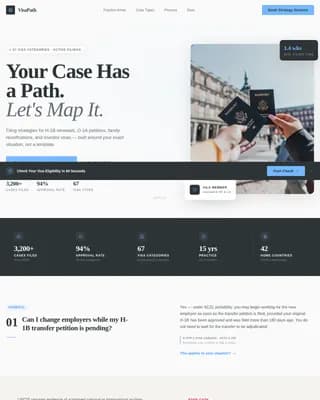 Navigate — Expert Immigration Law Landing Page Template