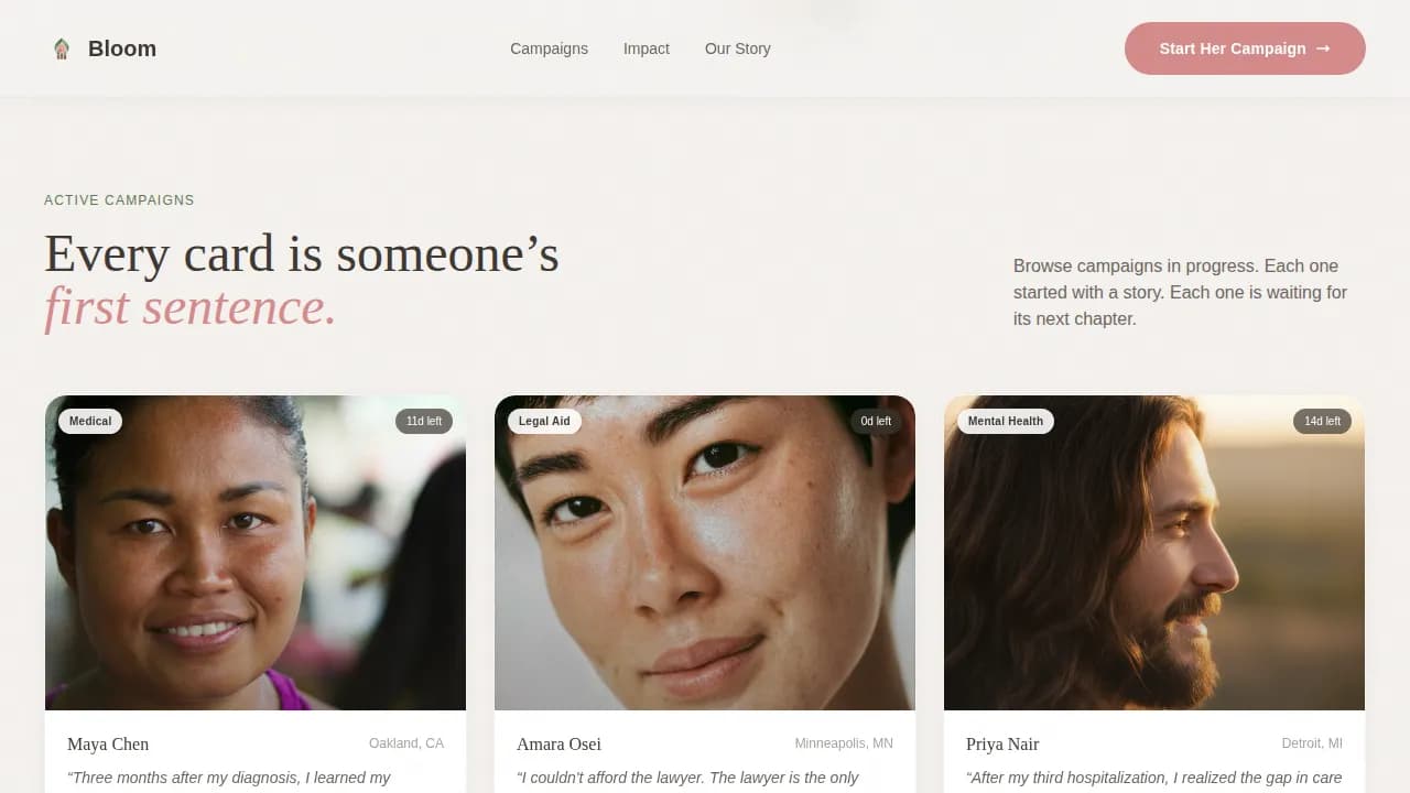 Empower — Visionary Women Fundraising Landing Page Template