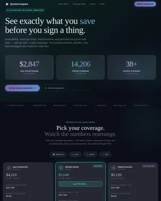Insurance Agency Pricing Website Template