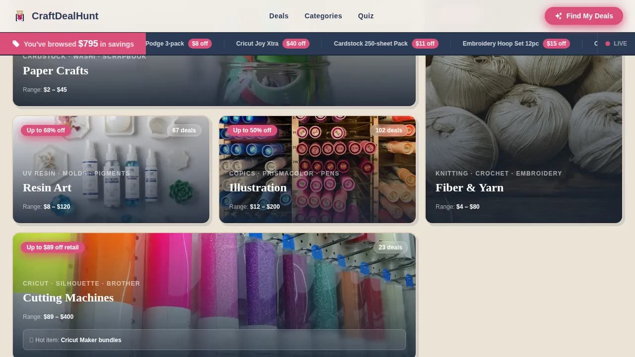 Bargain — Instant Craft Marketplace Landing Page Template