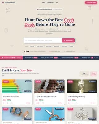 Bargain — Instant Craft Marketplace Landing Page Template