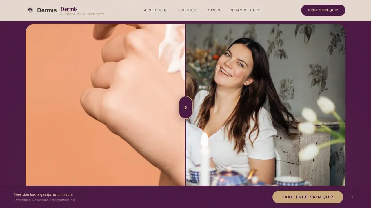 Hydrate — Clinical Skin Barrier Landing Page Template