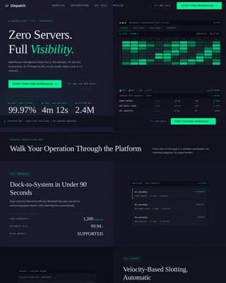 Optimize — Serverless Logistics Platform Landing Page Template