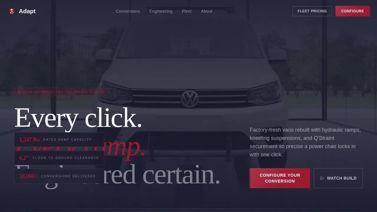 Accessible — Mobility Vehicle Conversion Landing Page Template