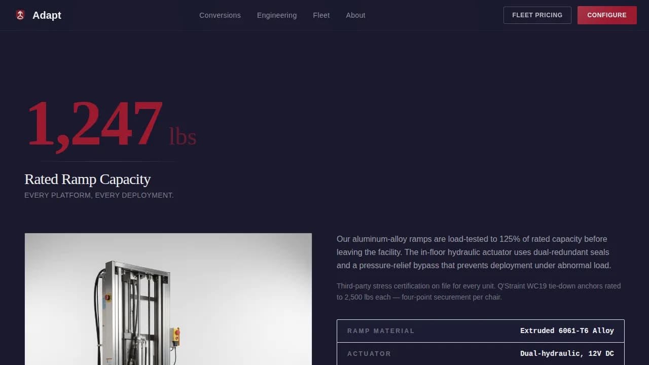 Accessible — Mobility Vehicle Conversion Landing Page Template