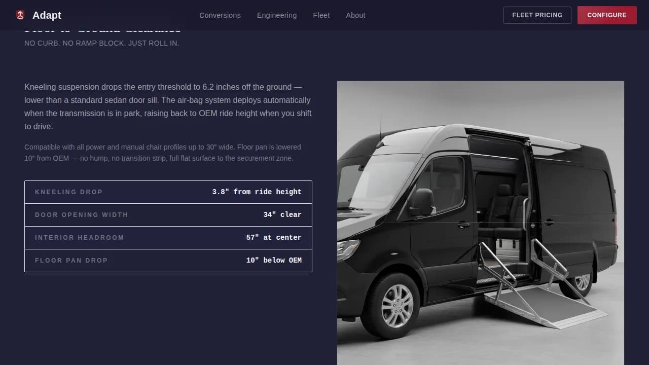 Accessible — Mobility Vehicle Conversion Landing Page Template