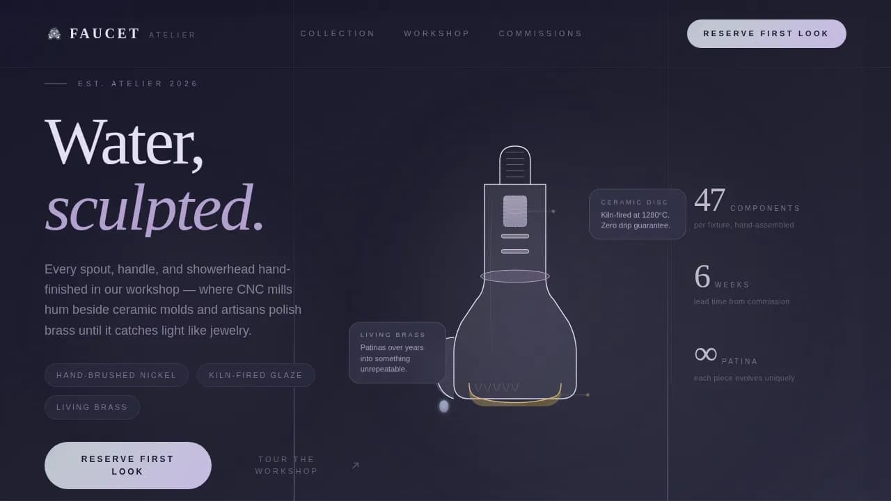 Fixture — Premium Bath Hardware Landing Page Template