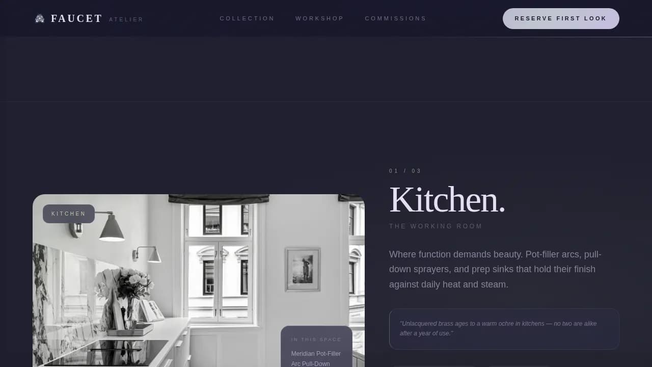 Fixture — Premium Bath Hardware Landing Page Template