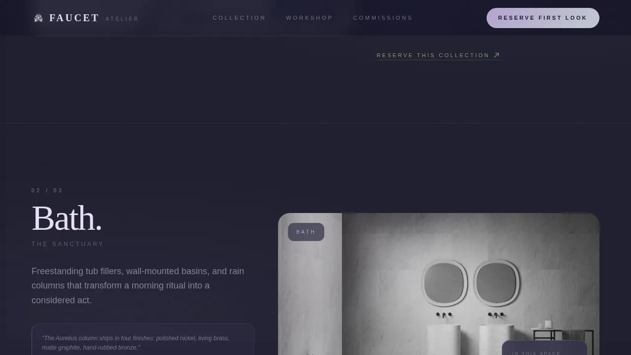Fixture — Premium Bath Hardware Landing Page Template