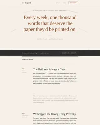 Broadcast — Narrative Thought Leadership Landing Page Template