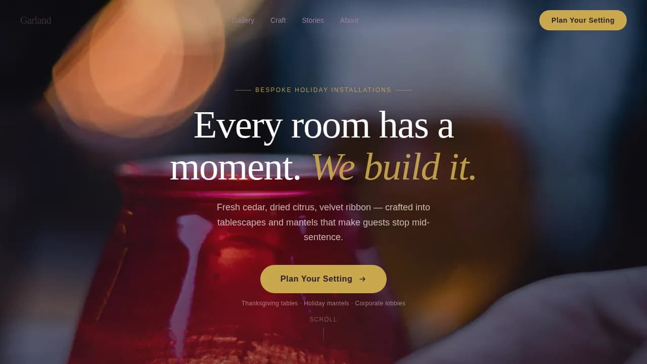Festive — Expert Event Styling Landing Page Template