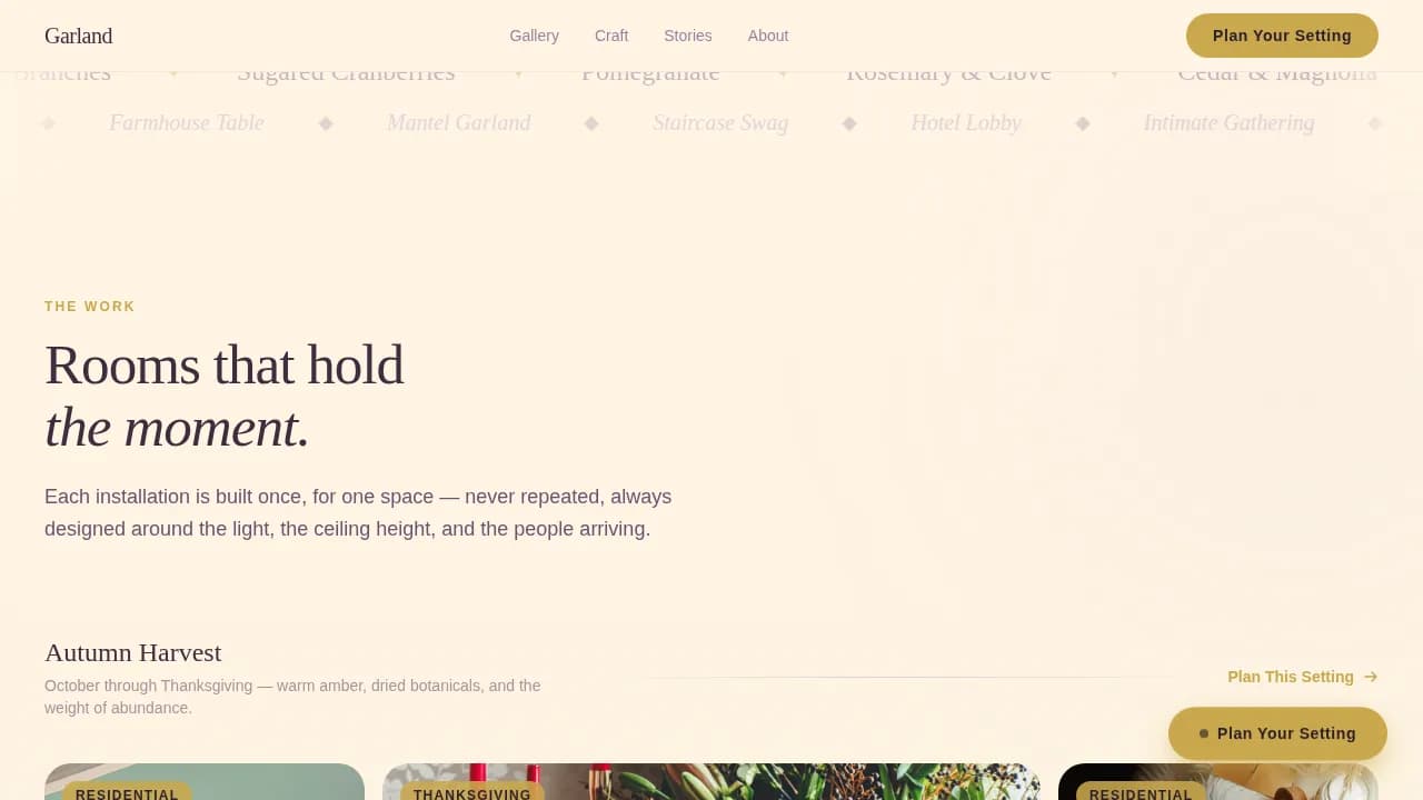 Festive — Expert Event Styling Landing Page Template
