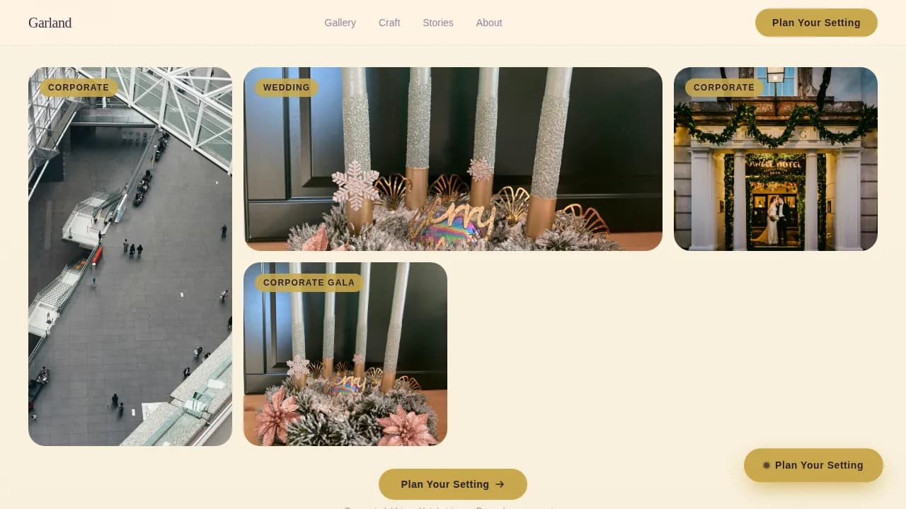 Festive — Expert Event Styling Landing Page Template