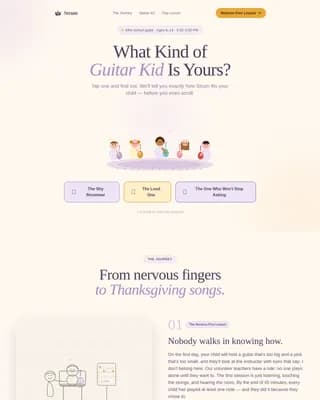 Crescendo — Engaging Youth Music Lessons Landing Page Template