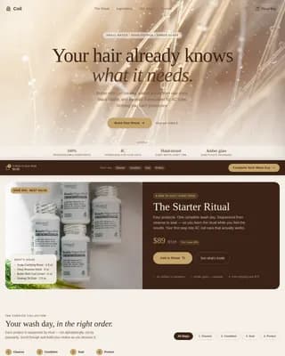 Define — Artisan Textured Hair Care Landing Page Template