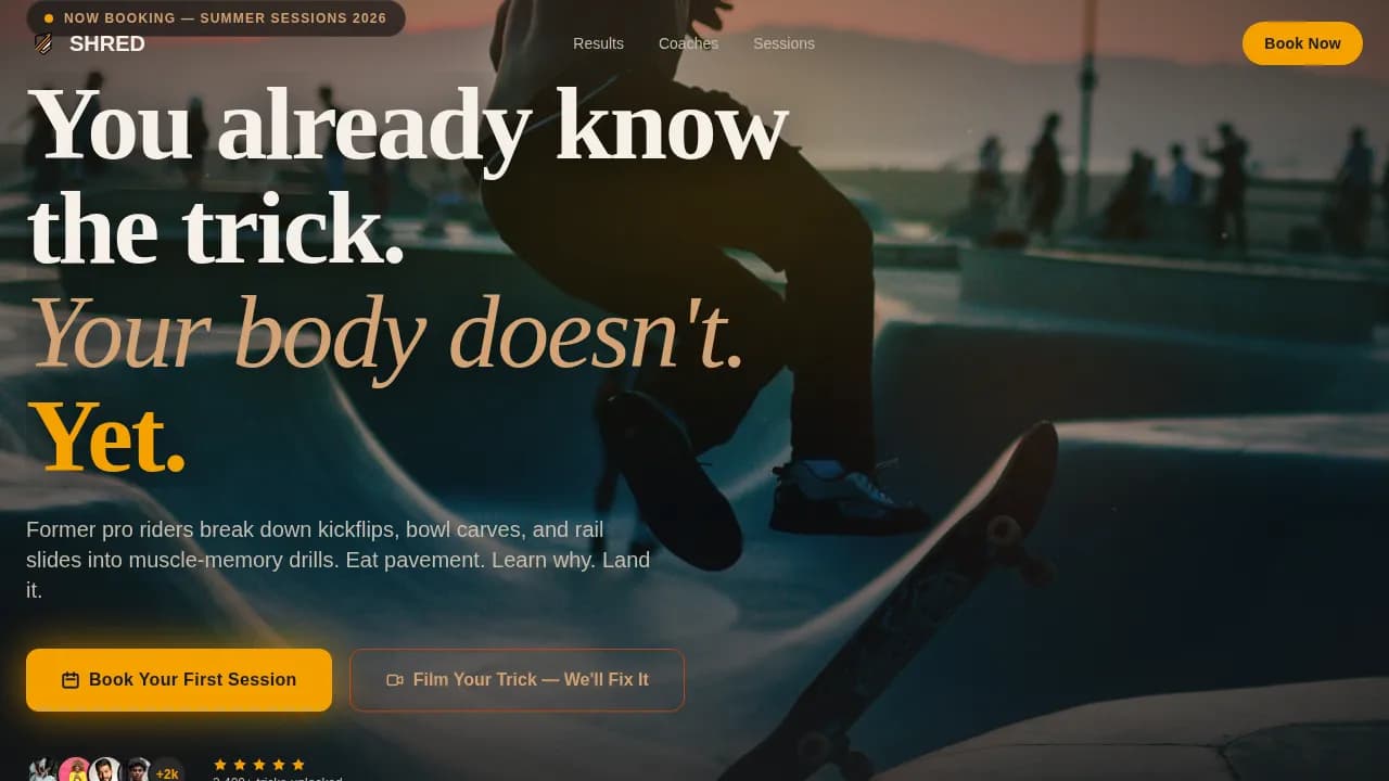 Shred Professional Website Template 2025x