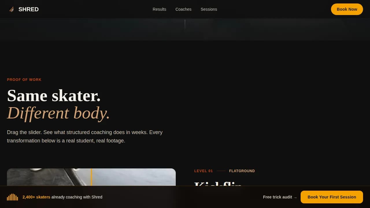 Shred Professional Website Template 2025x