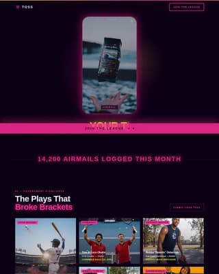 Volley — Instant Cornhole League Landing Page Template
