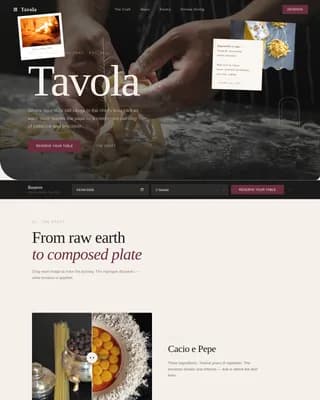 Cotta — Artisan Italian Dining Landing Page Template