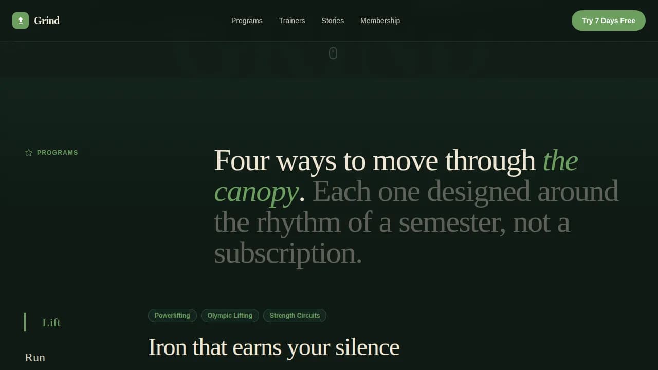 University Campus Gym Website Template for Students