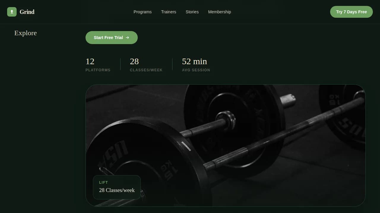 University Campus Gym Website Template for Students