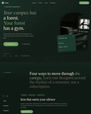 University Campus Gym Website Template for Students