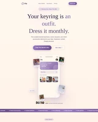 Charm — Curated Accessory Subscription Landing Page Template