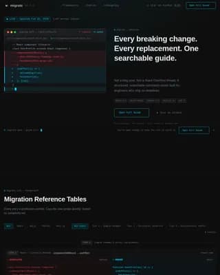 Shift — Technical Migration Blueprint Landing Page Template