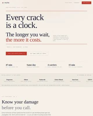 Crystal — Expert Glass Restoration Landing Page Template