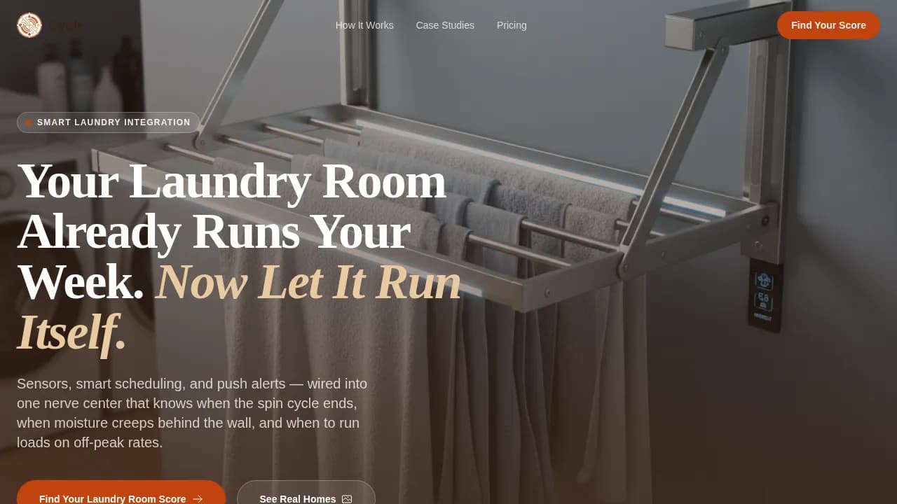 Laundry Room Renovation Portfolio Website Template